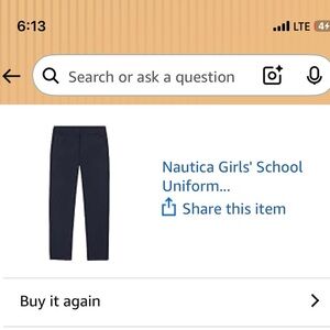 Nautica Kids' Formal Dark Blue Trousers